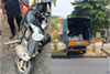 Saligrama: Scooterist dies in collision with goods rickshaw